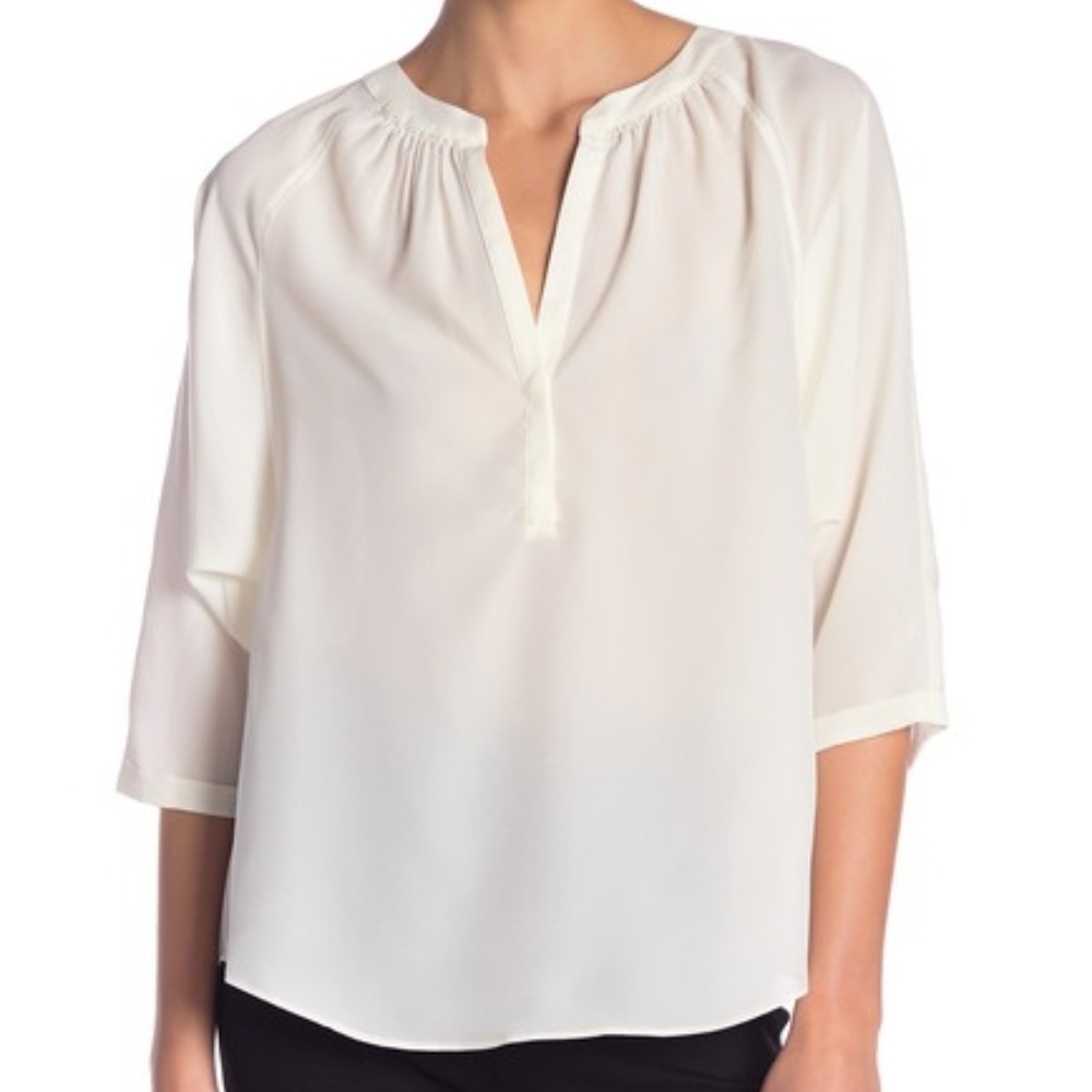 Joie Yareli Split Neck Chiffon Blouse